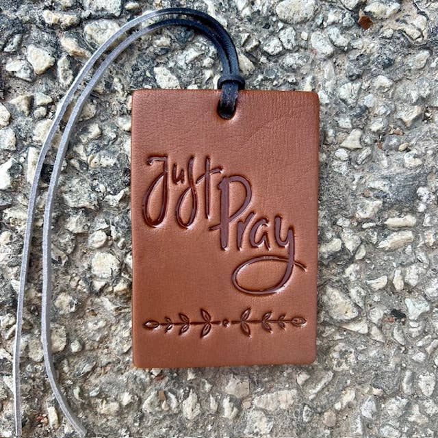 Rectangle Just Pray Air Flair : Brown / Strawberry Leather