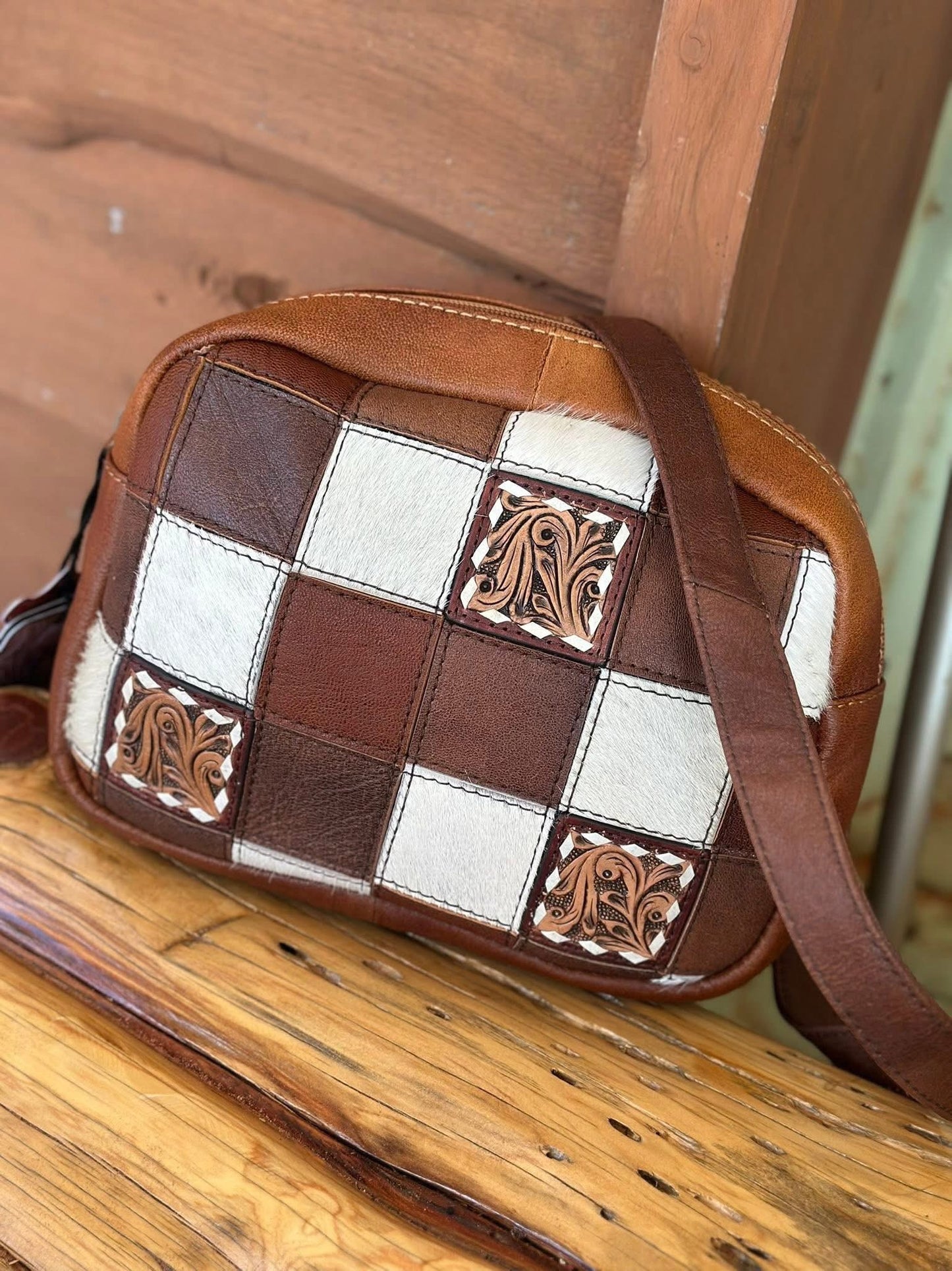 Saddleback Patchwork Crossbody