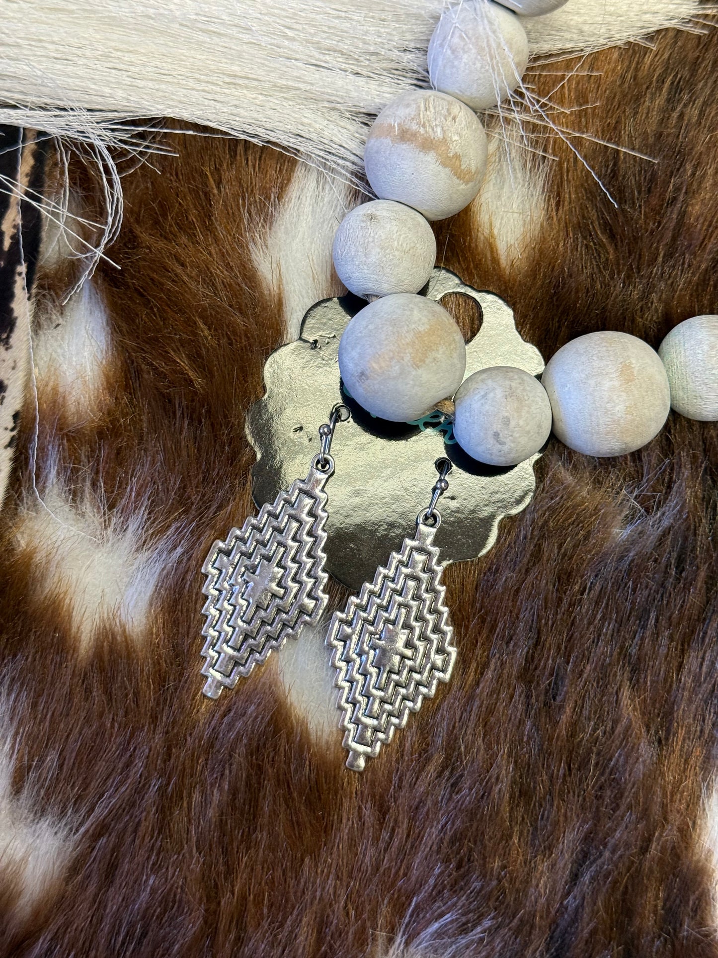 Tooling Aztec Earrings