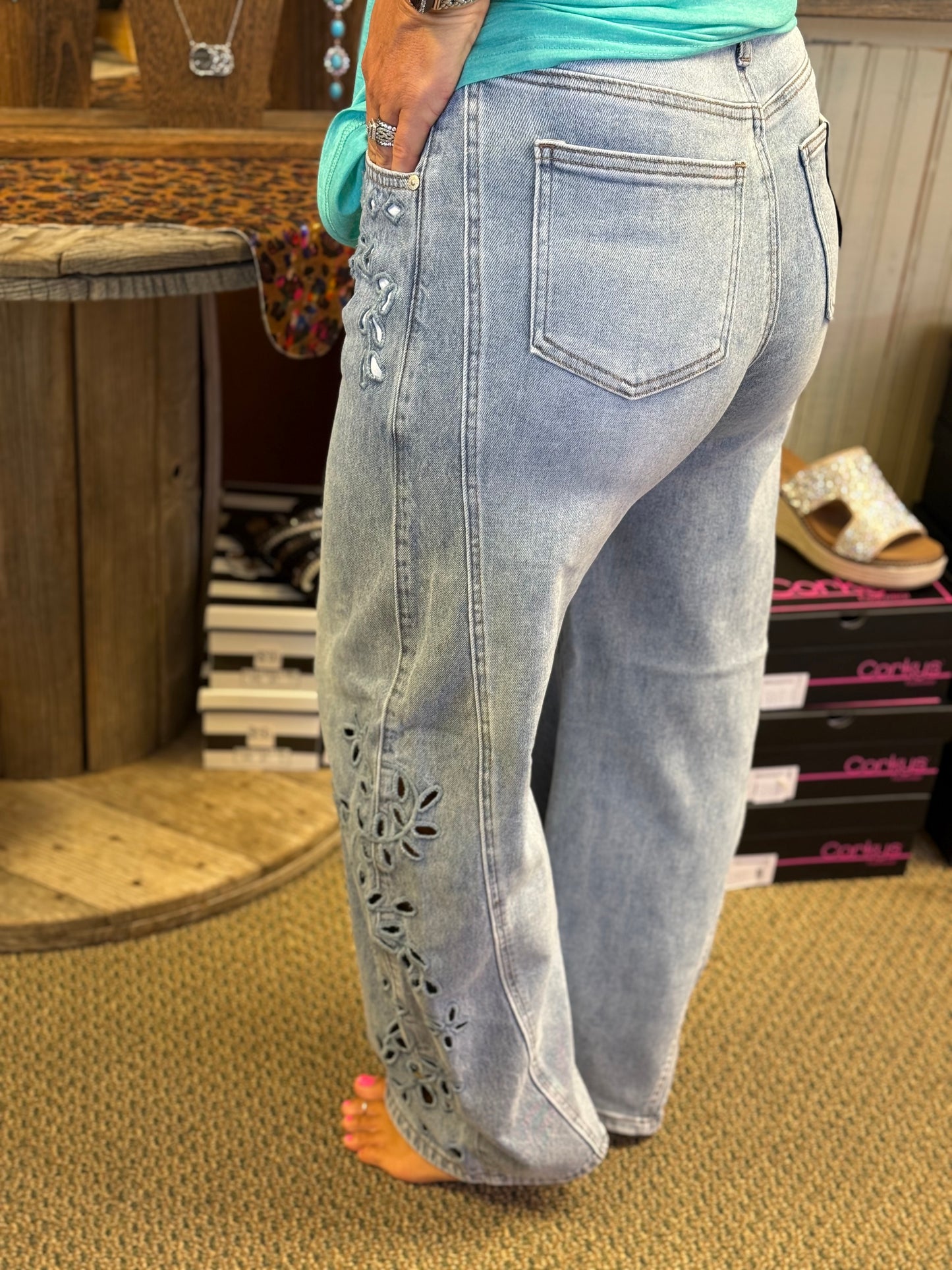 Bloom & Grace Cutout Jeans