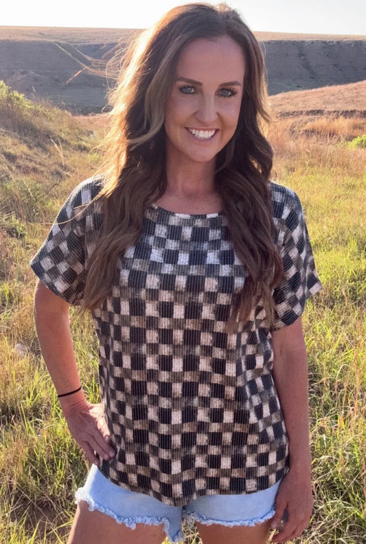 Buffalo Check Beauty Top