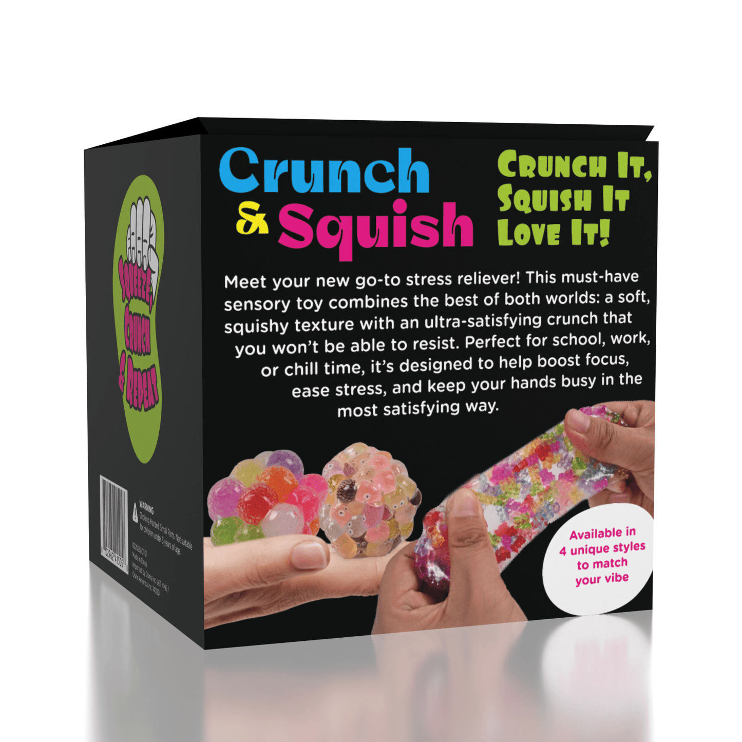 Crunch & Squish Candy Series Crunchy Squishy Stress Ball Fidget Toy (1pc) Color Ships Assorted