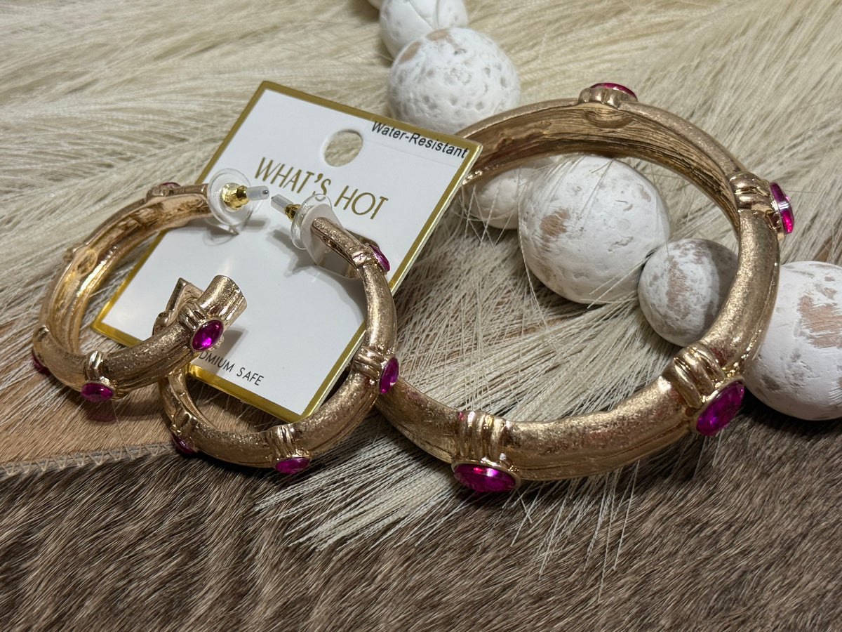 Pink Power Hoops