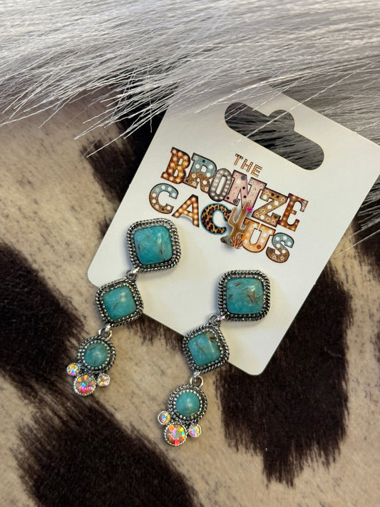 Turquoise Tiers Earrings