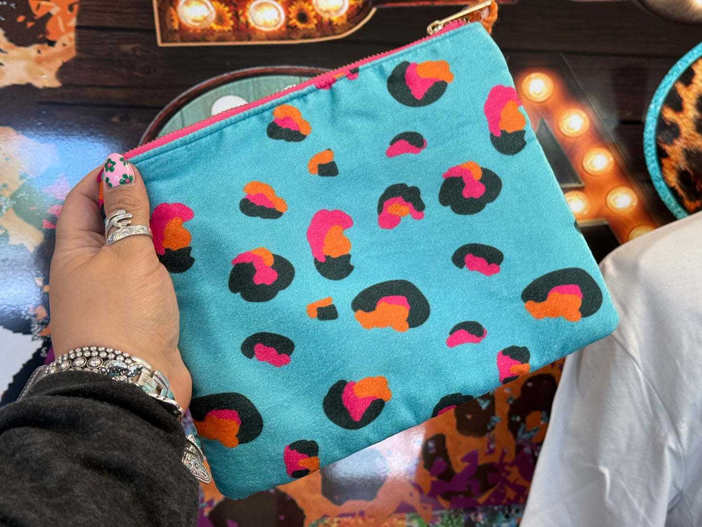 Neon Zebra Pop Pouch