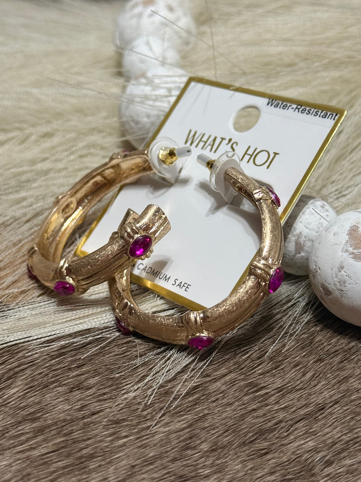 Pink Power Hoops