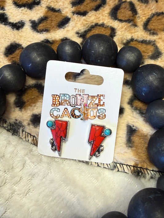 Red Strike Earrings