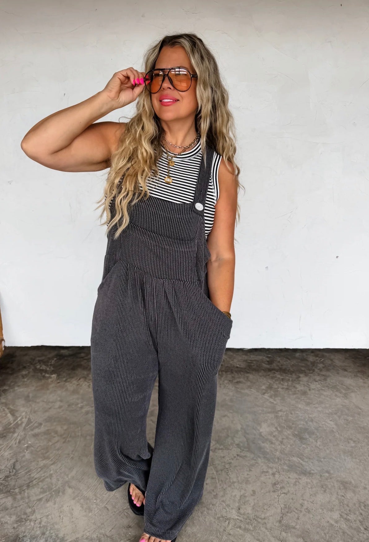 Charcoal Stroll Jumpsuit