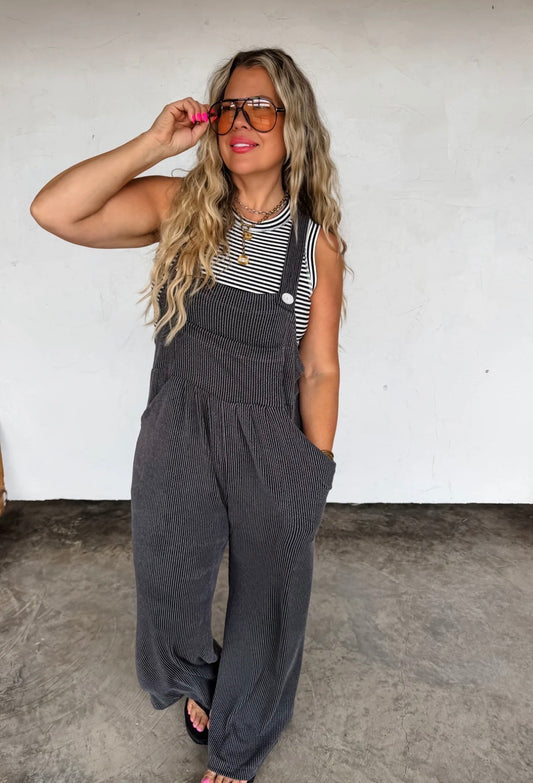 Charcoal Stroll Jumpsuit