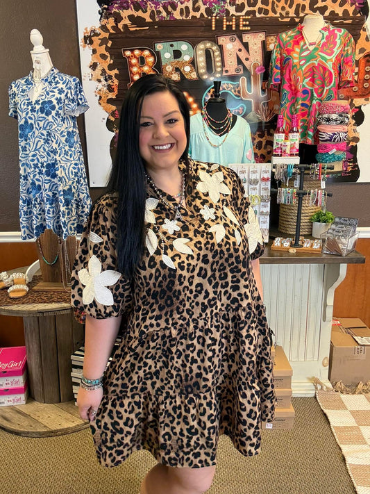 Wildflower & Leopard Dress