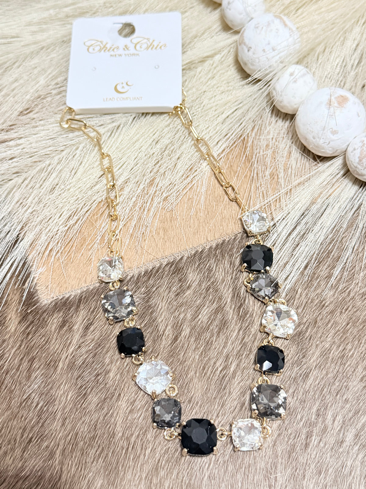 Black Tie Sparkle Necklace