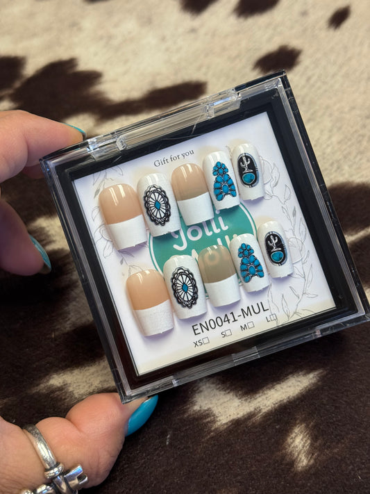 Desert Turquoise Press On Nails