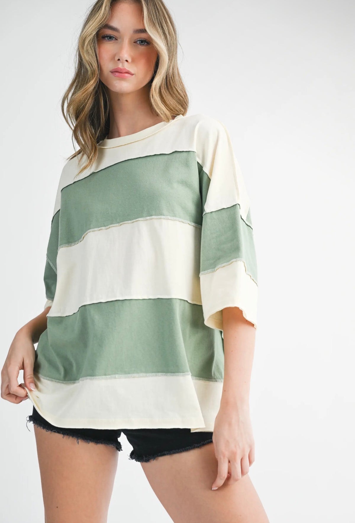 Sage & Cream Easygoing Top