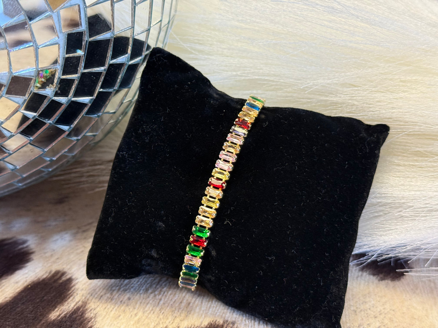 Rainbow Luxe Slider Bracelet