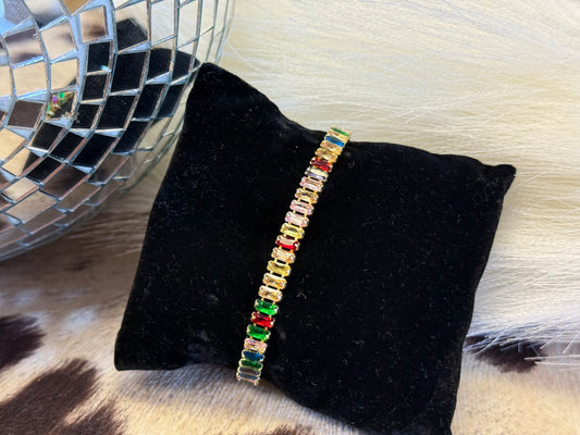 Rainbow Luxe Slider Bracelet