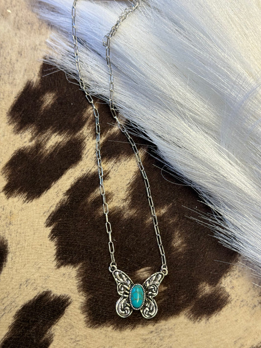 Flutter & Turquoise Necklace