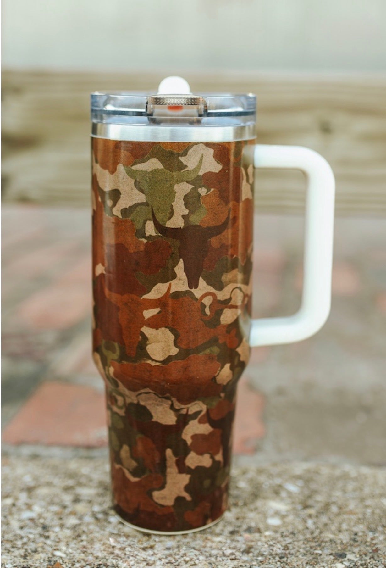 Rustic Longhorn Camo Tumbler