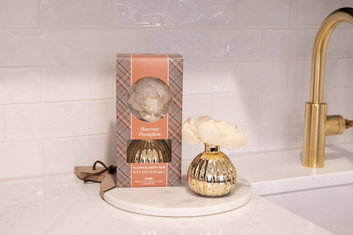 Harvest Pumpkin Holiday Flower Diffuser | Fall Hostess Gift