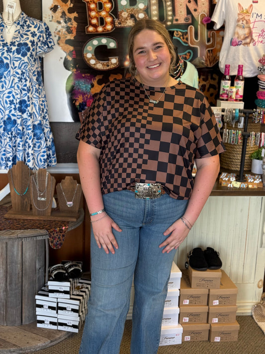 Checkmate Chic Top