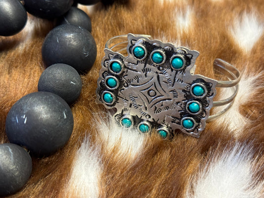 Silver Sage Cuff Bracelet