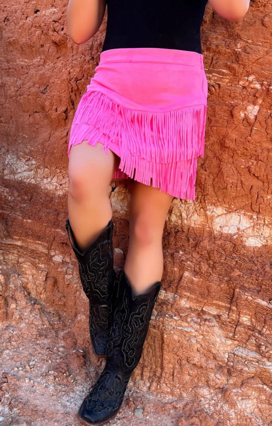 Pink Fringe & Flair Skort