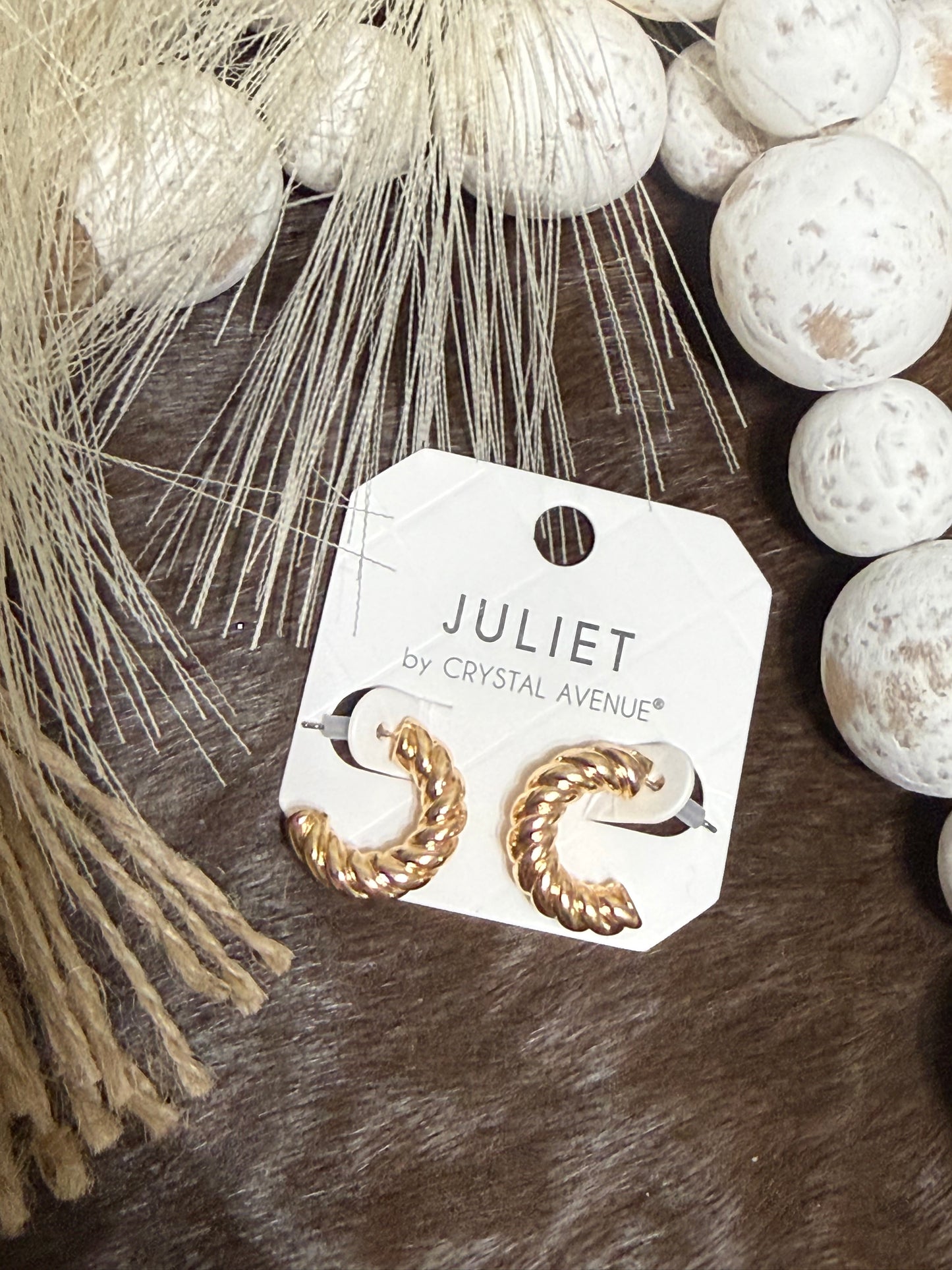 Golden Twist Hoops