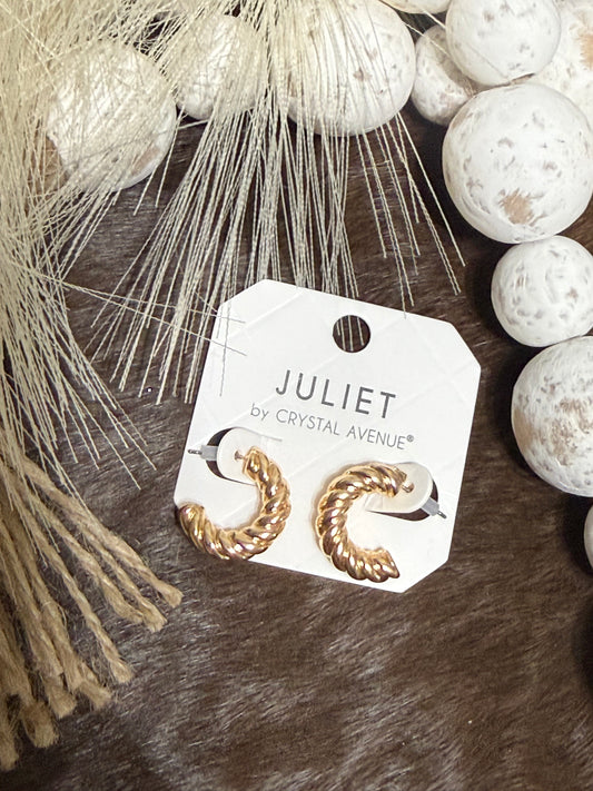 Golden Twist Hoops