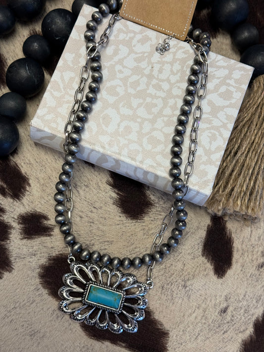Turquoise Bloom Necklace