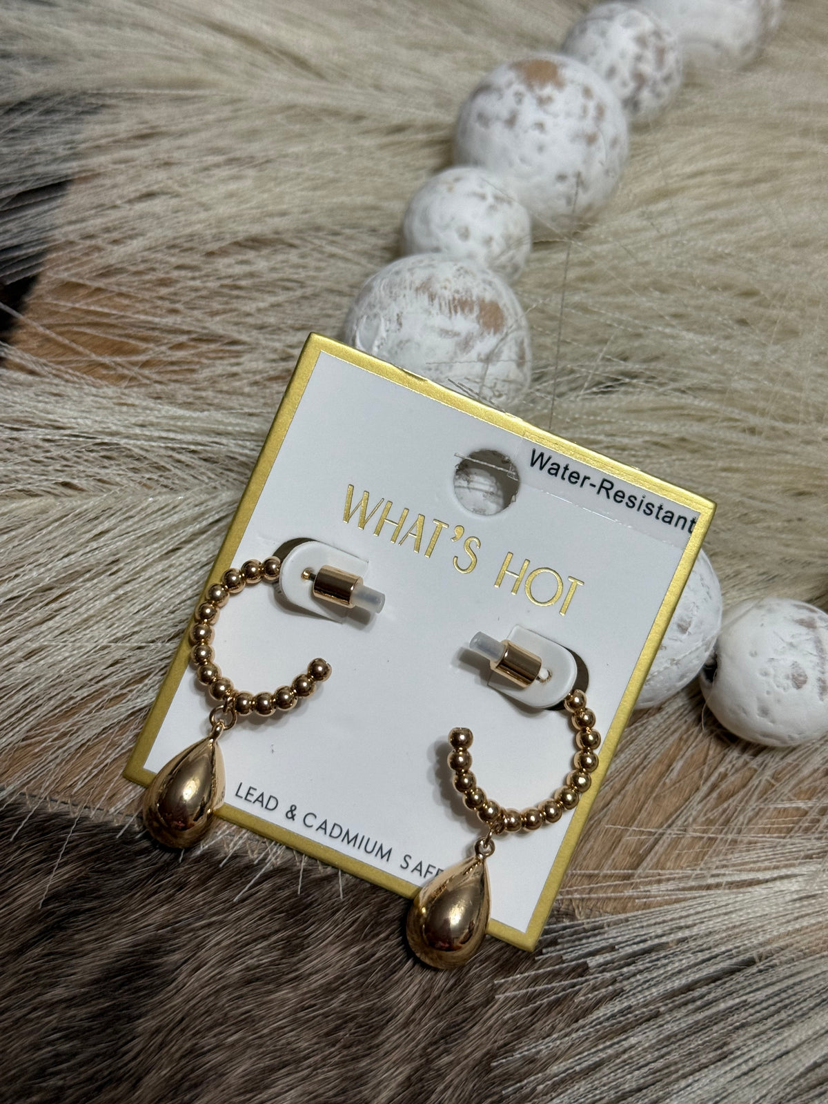 Golden Drop Hoops