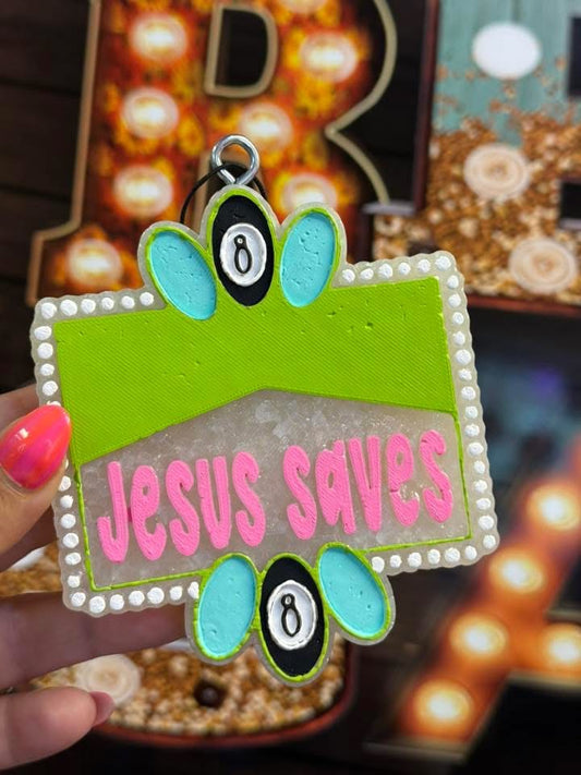 Jesus Saves Lime Freshie