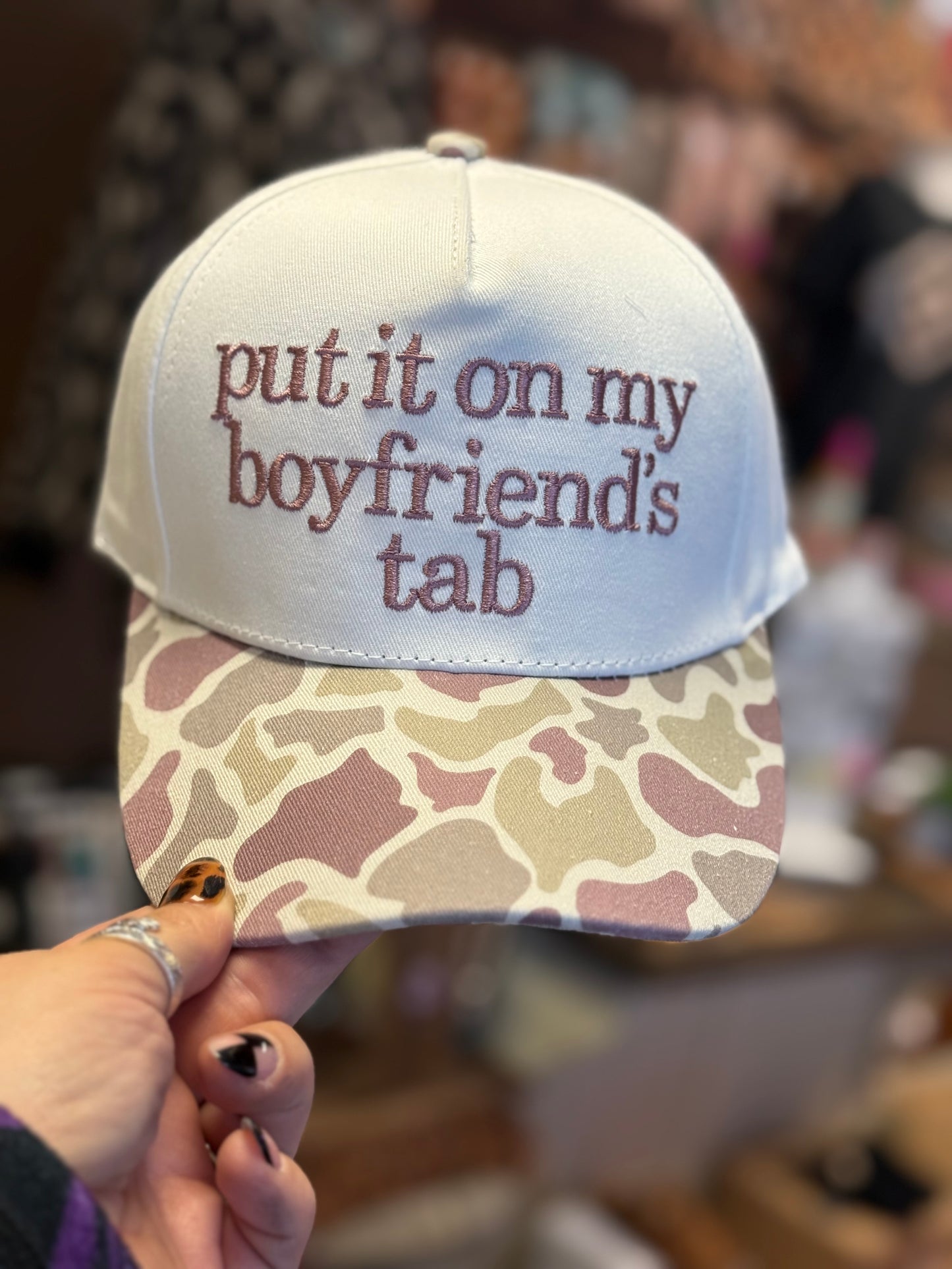 Put It On My Boyfriend’s Tab Trucker Hat
