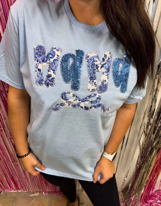Blue Willow Mama Tee