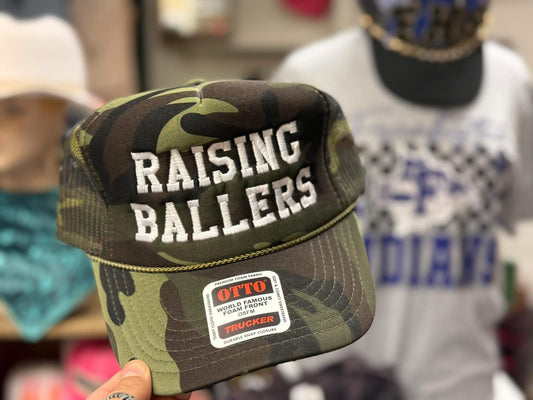 Raising Ballers Camo Trucker Hat
