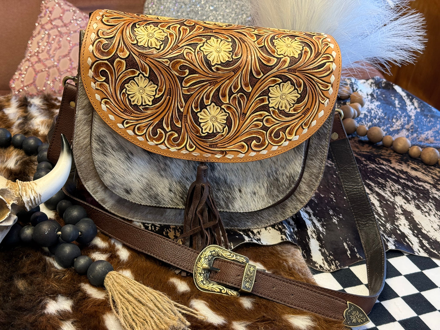 Prairie Bloom Saddle Bag