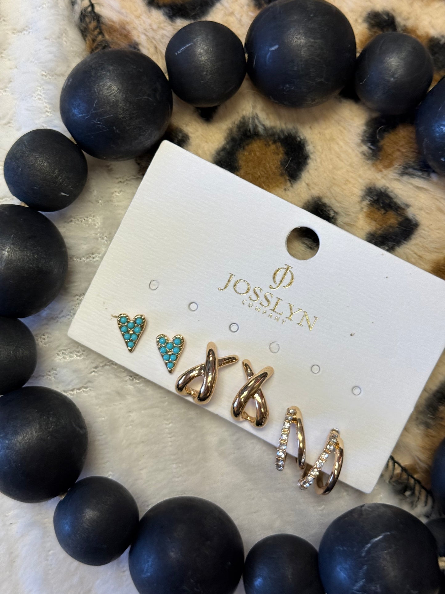 Heart of Studs Earring Set