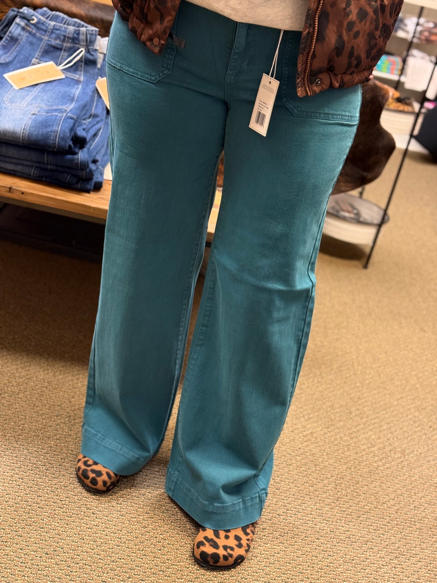Turquoise Tide Wide Leg Jeans