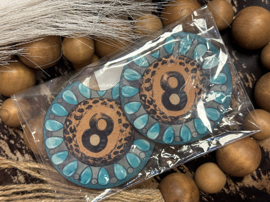 Turquoise Hustle Car Coasters