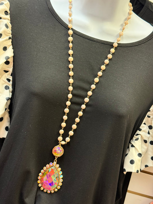 Prismatic Pearl Necklace