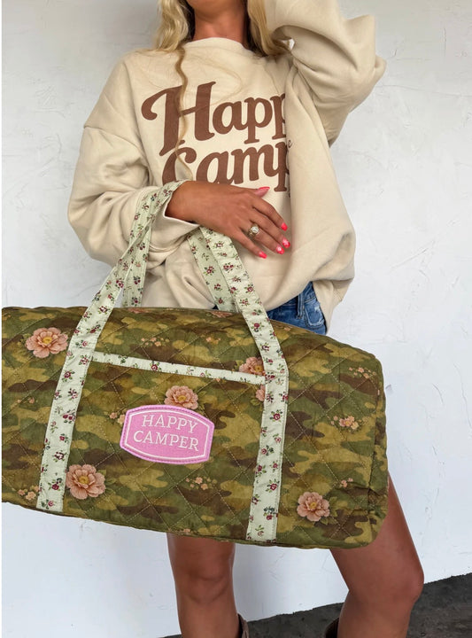 Happy Camper Floral Camo Weekender
