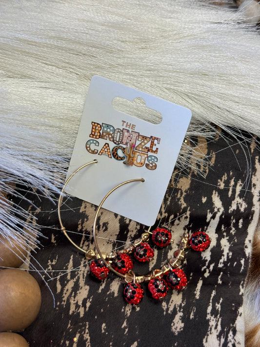 Red Leopard Hoops