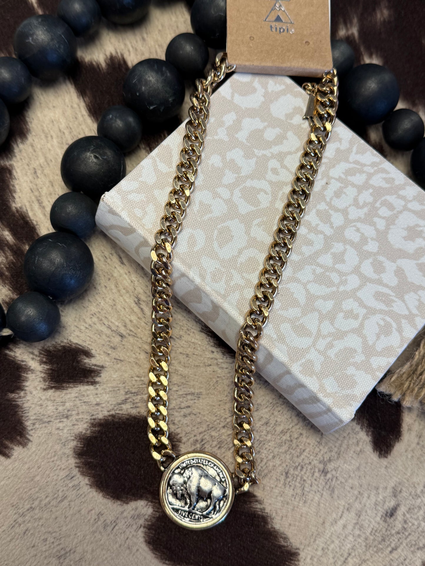 Buffalo Gold Chain Necklace