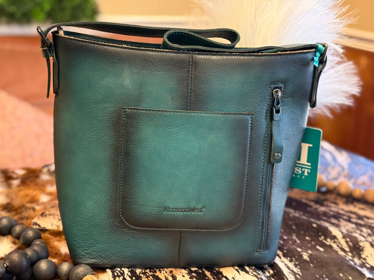 Teal Mesa Shoulder Bag