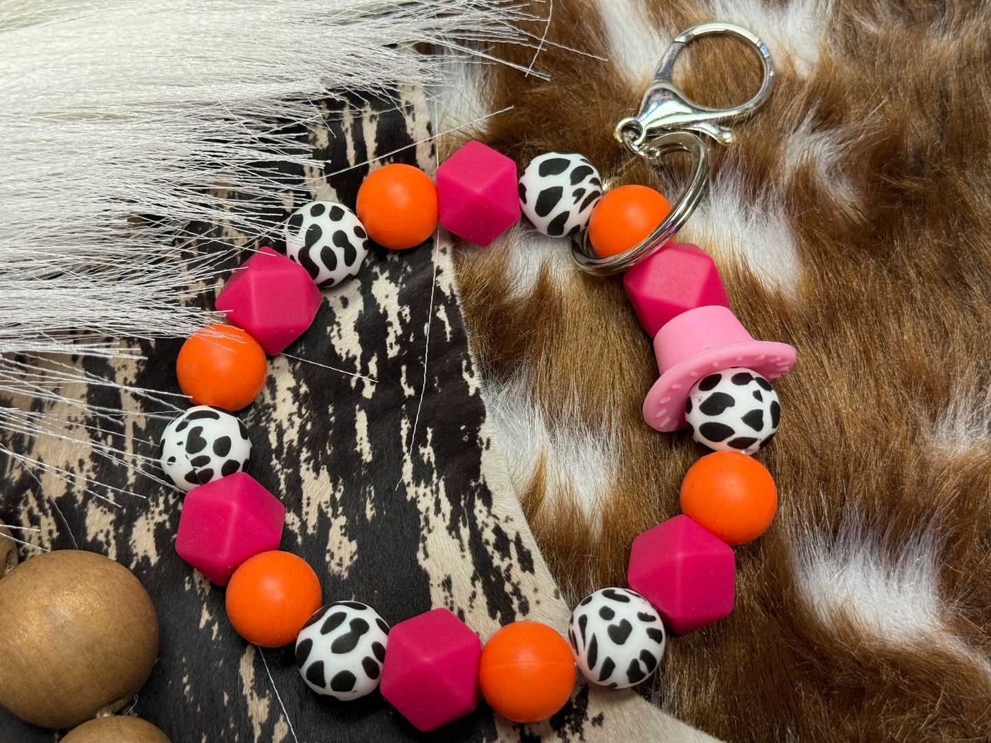 Pink Spurs Wristlet