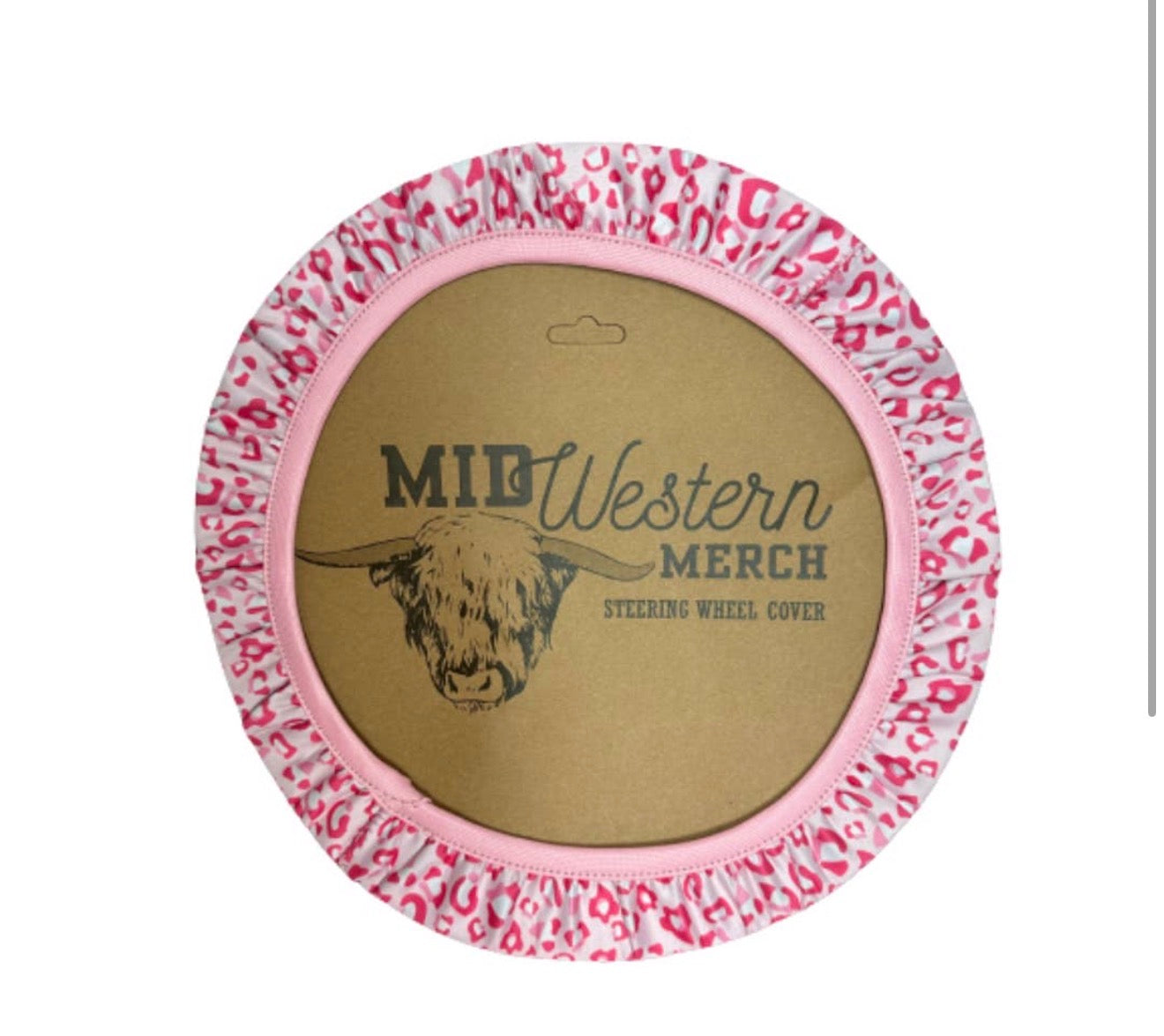 Pink Wild Heart Steering Wheel Cover