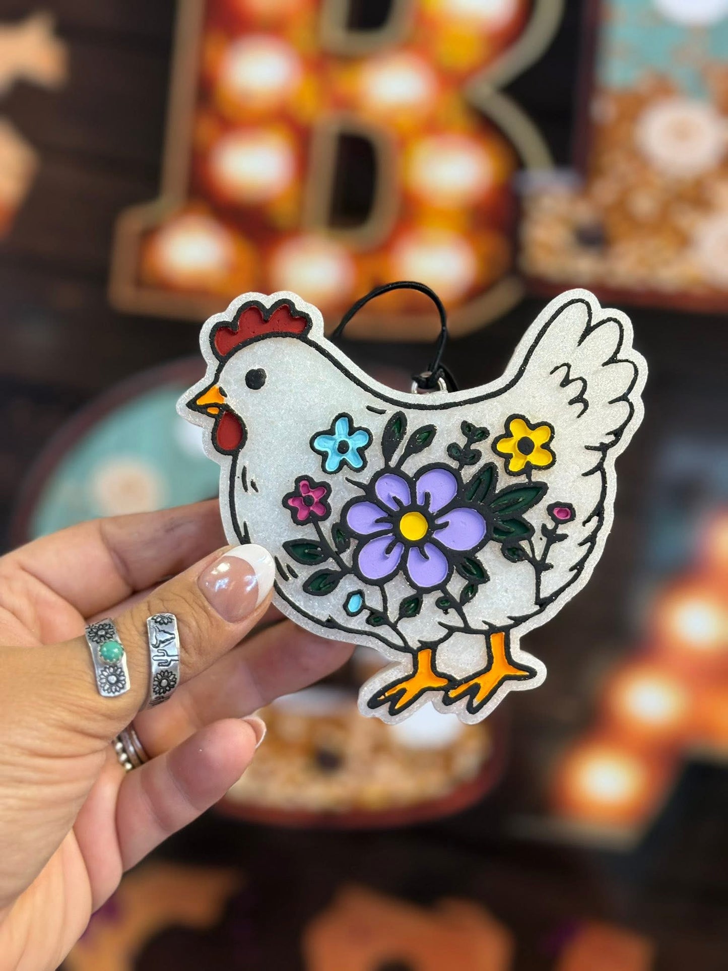 Violet Flower Chicken Freshie