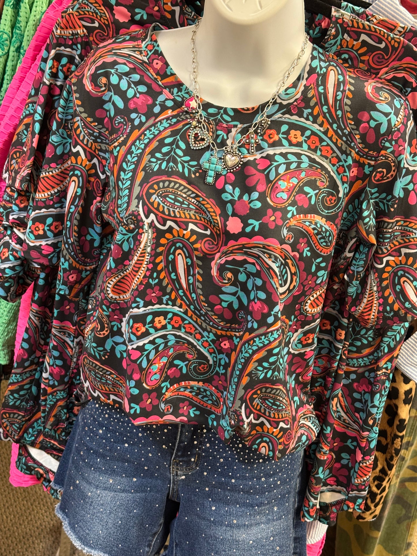 Painted Prairie Paisley Top