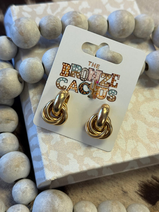 Gold Knot Earrings