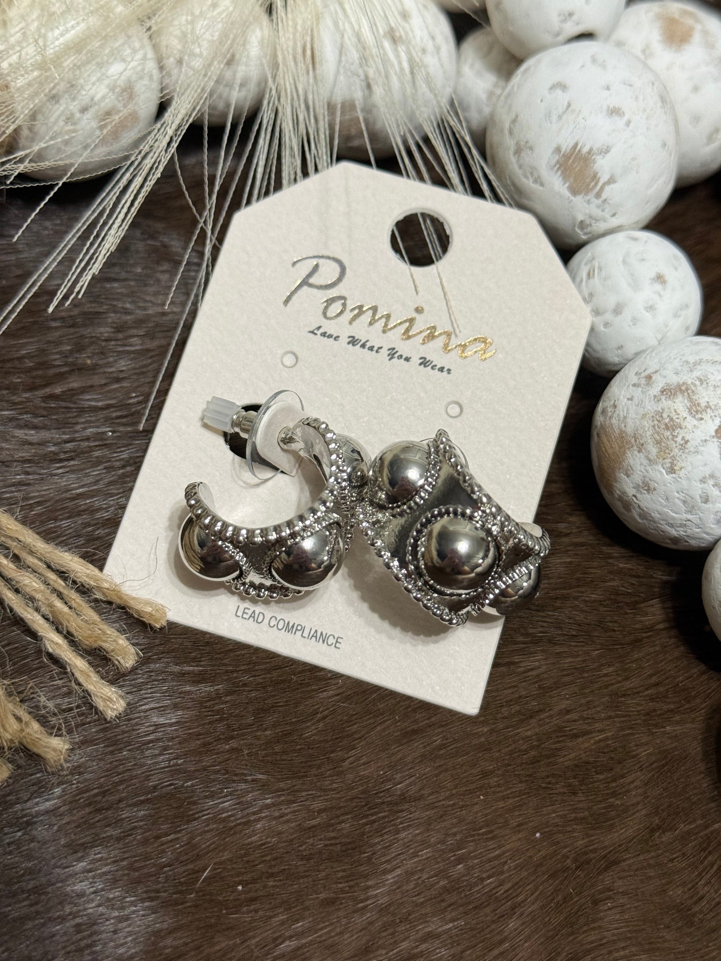 Silver Belle Hoops