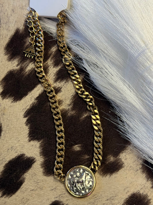 Golden Stallion Necklace