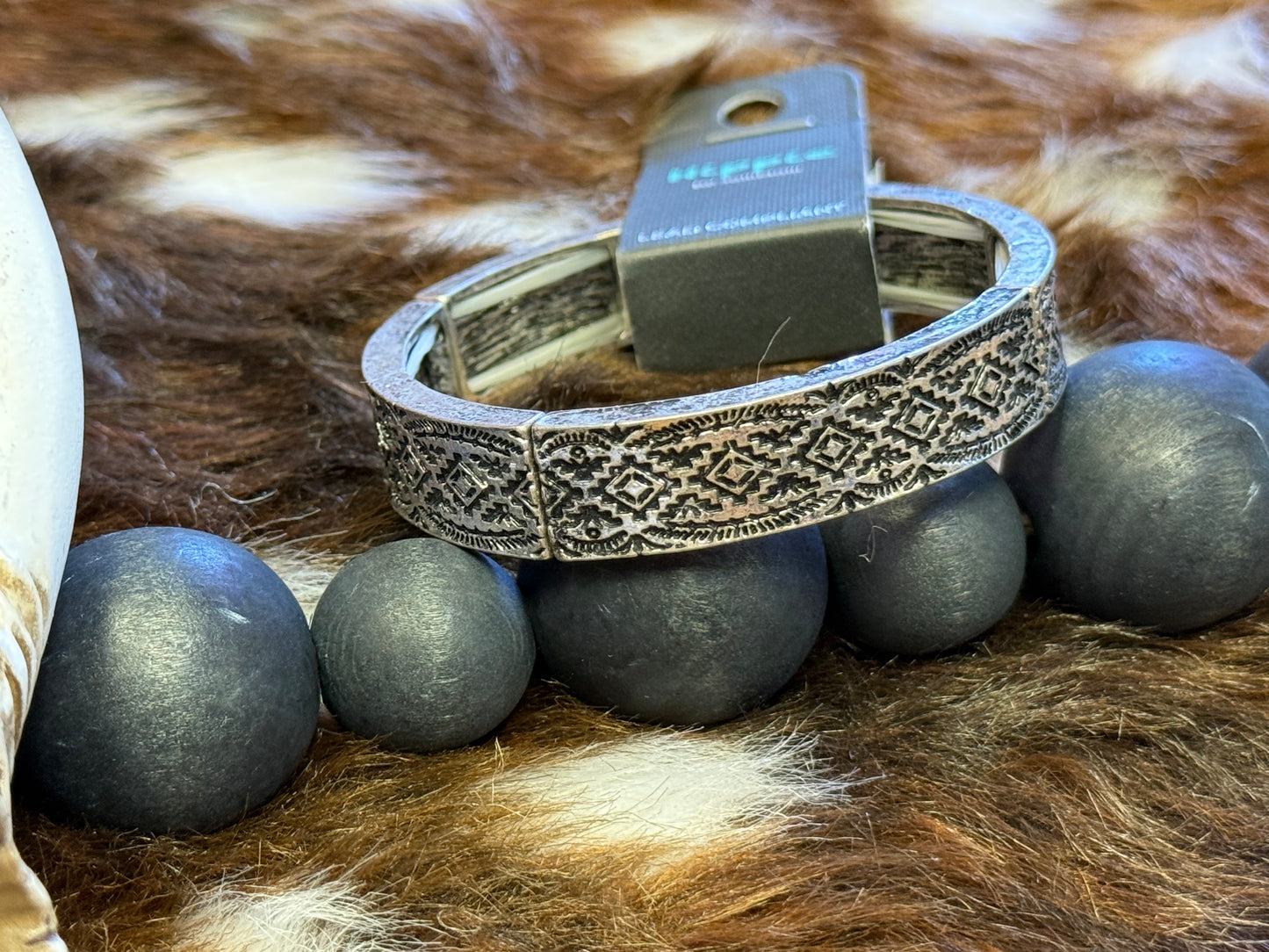 Aztec Alloy Stretch Bracelet